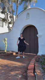 The Martinsburg Embroidered Midi Dress in Black