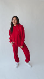 The Fey Smile Joggers in Red