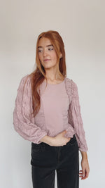 Free People: Oliva Top in Pale Mauve