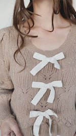 The Jenika Contrast Sleeve Sweater in Mocha