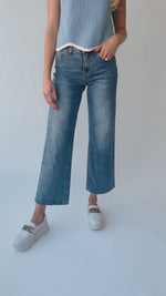 The Hoppins Wide Leg Jean in Medium Indigo