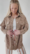 The Ritzman Patterned Button-Up Jacket in Camel