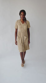 The Boice Button Front Dress in Olive