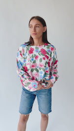 The Mertens Floral Sweater in Ivory Multi