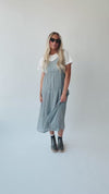 The Hiltonia Polka Dot Tank Dress in Blue