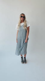 The Hiltonia Polka Dot Tank Dress in Blue