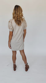 The Hinkle Mesh Detail Sweater Dress in Natural