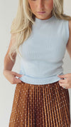 The Denison Basic Ribbed Tank in Baby Blue