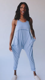 The Redfield Relaxed Tank Jumpsuit in Denim