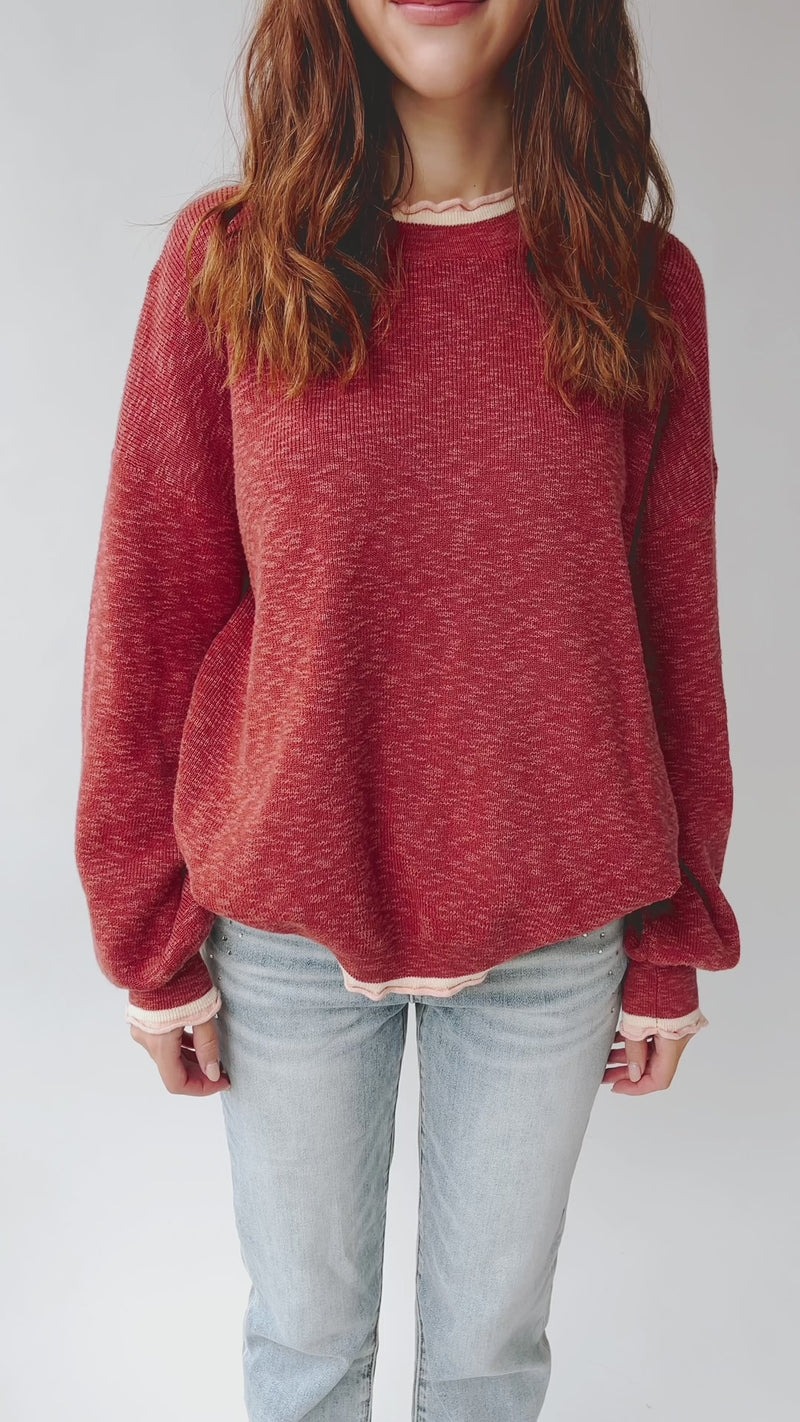 The Avimore Marled Sweater in Rust