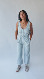 The Ramansky Washed Denim Overall in Light Denim