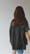 The Maison Babydoll Tunic in Washed Black