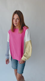 The Lentini Mix + Match Tee in Pink Multi