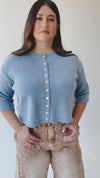 The Elkins Button-Up Sweater in Blue