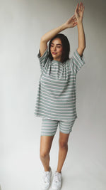 The Ridgeway Striped Tee in Purple