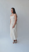 The Alyson Smocked Linen Tank Dress in Natural