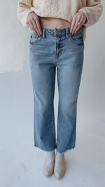 The Obiri High Rise Slim Wide Leg Jean in Medium Blue