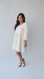 The Hickam Casual Midi Dress in Ivory