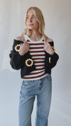 The Bedoya Sunflower Cardigan in Black