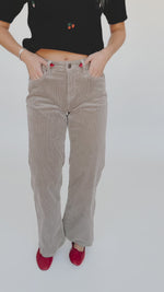 The Ragaller High Rise Wide Leg Jean in Light Grey