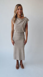 The Perrins Sweater Midi Dress in Oatmeal