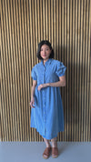 The Celeste Button-Up Dress in Denim