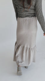 The Rivault Knit Maxi Skirt in Heather Grey