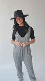 The Villard Textured Overall in Charcoal