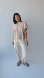 The Spackman Sweater Pant in Ivory