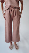 The Flockhart Textured Pant in Dusty Pink