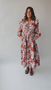 The Swellie Floral Contrast Maxi Dress in Rust