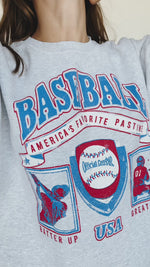 The Baseball Graphic Sweatshirt in Grey