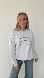 The Sardine Graphic Sweatshirt in Heather Grey