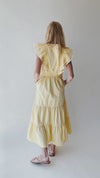 The Marielle Trim Detail Maxi Dress in Lemon