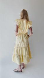 The Marielle Trim Detail Maxi Dress in Lemon