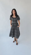 The Bednarek Patterned Midi Dress in Black