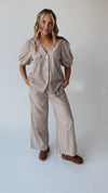 The Burke Striped Set in Brown