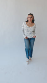 Free People: Clover Printed Thermal in Ivory Combo