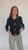 The Swalberg Knit Cardigan in Navy