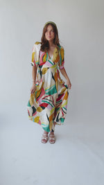 The Mandy Floral Maxi Dress in Cream Multi
