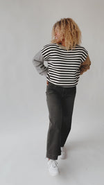 The Arco Striped Sweater in Sage