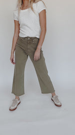 The Boykin Wide Leg Crop Jean in Olive