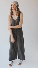 The Lincoln Tank Jumpsuit in Charcoal