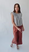 The Womack Striped Blouse in Black