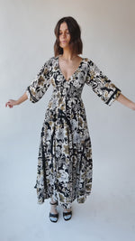 Free People: Printed Dixie Maxi in Black Combo