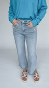 The Crosby Wide Leg Jean in Electric Blue