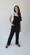 The Gianna Woven Overall in Black