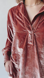 Free People: We The Free Luxy Solid Velvet Shirt in Cedar Wood