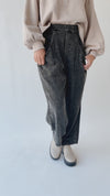 The Drussel Mineral Washed Barrel Pant in Black