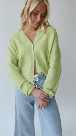 The Riggs Button-Down Sweater in Lemongrass